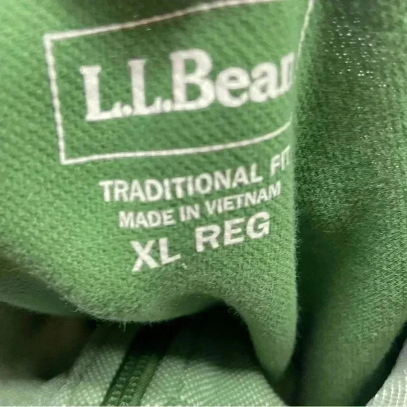 L.L. Bean 1/4 Zip Pullover Lakewashed Green XL - Picture 9 of 12